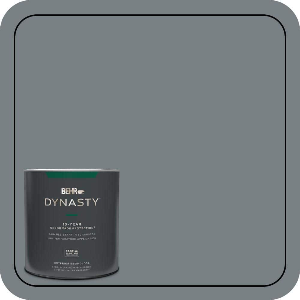 BEHR DYNASTY 1 qt. #N450-5 Intergalactic Semi-Gloss Enamel Exterior Stain-Blocking Paint & Primer