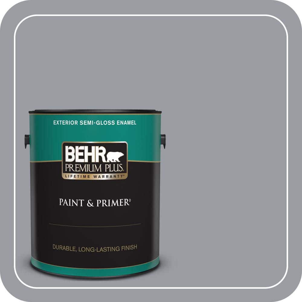 BEHR PREMIUM PLUS 1 gal. #PPU26-20 Smokey Lilac Semi-Gloss Enamel Exterior Paint & Primer