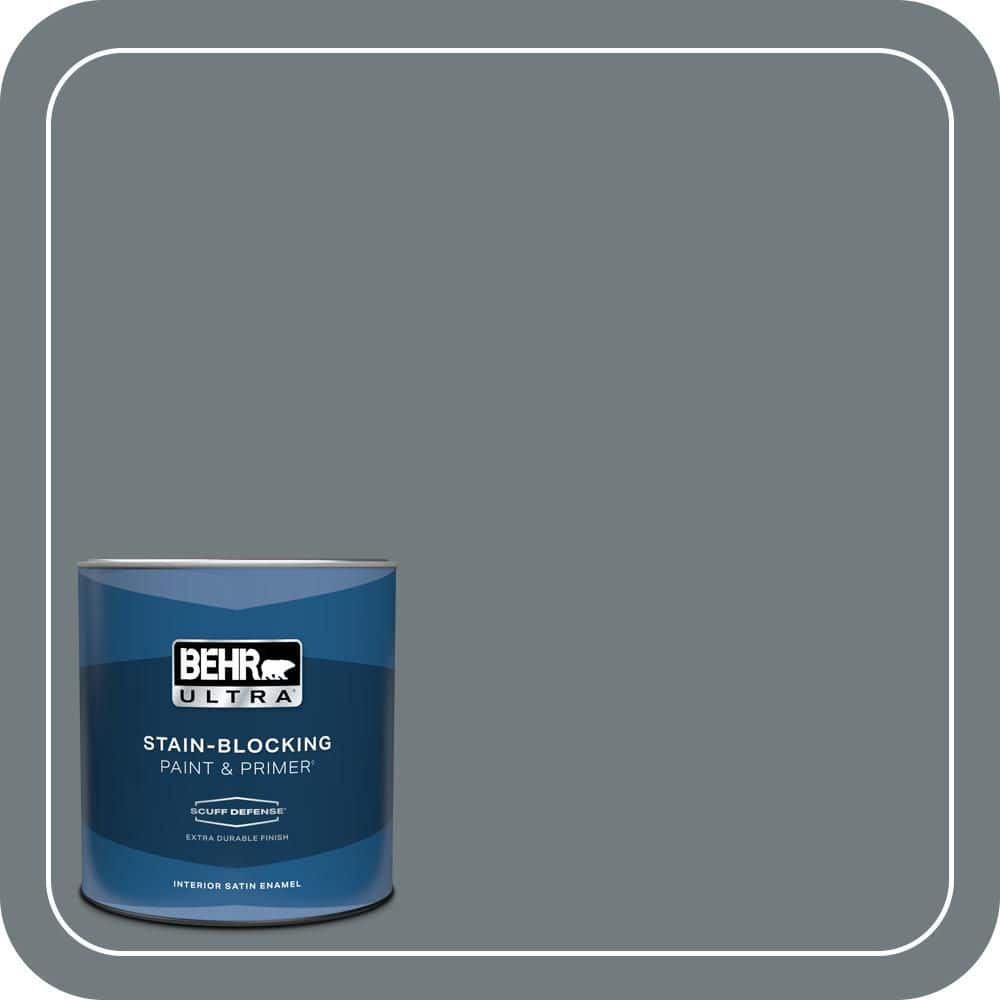 BEHR ULTRA 1 qt. #PPU25-19 Ocean Swell Extra Durable Satin Enamel Interior Paint & Primer