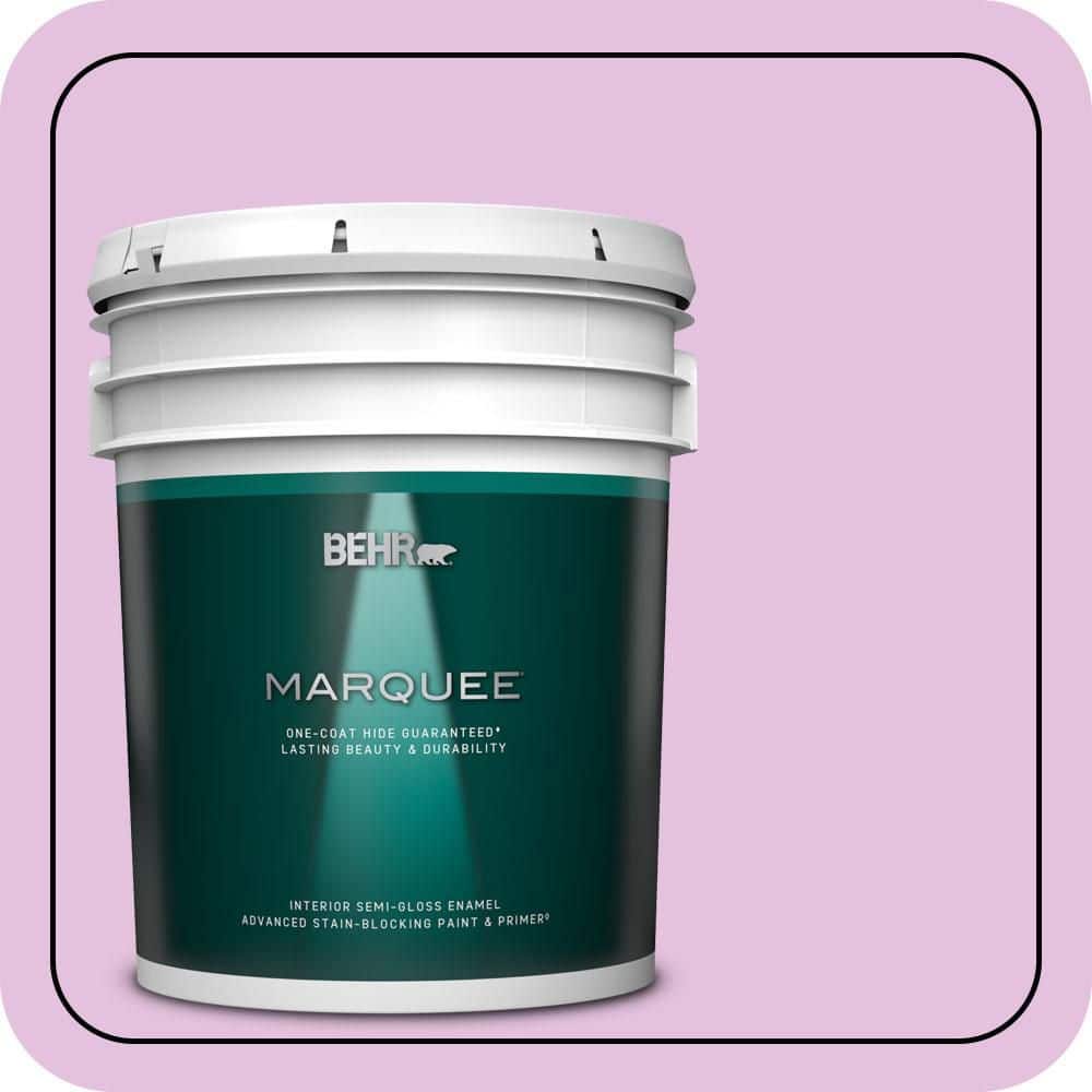 BEHR MARQUEE 5 gal. #P110-2 Girl Talk Semi-Gloss Enamel Interior Paint & Primer