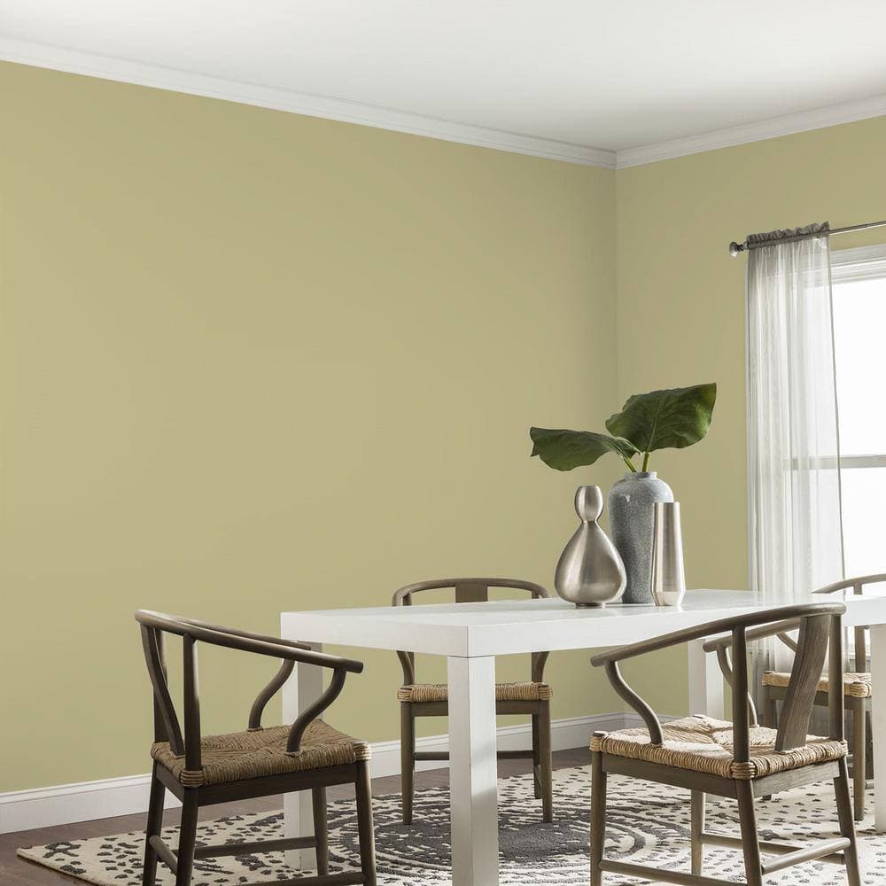 Glidden Premium 1 gal. PPG1114-4 Cress Green Eggshell Interior Latex Paint (4)