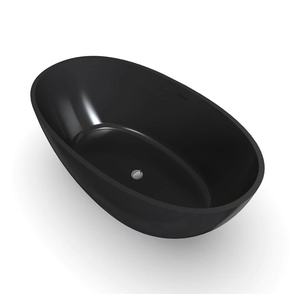 JimsMaison 55.00 in. 30.70 in. Solid Surface Freestanding Soaking Bathtub (4)