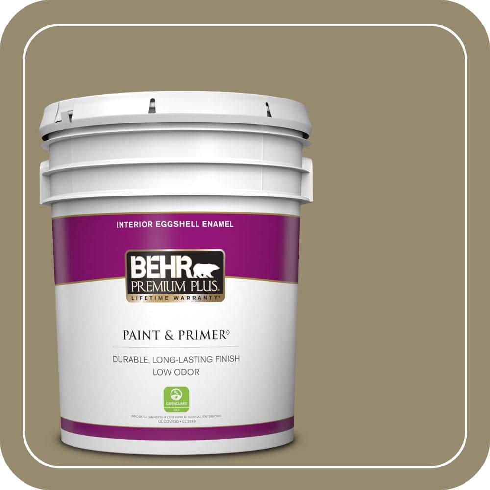 BEHR PREMIUM PLUS 5 gal. #PPU8-04 Urban Safari Eggshell Enamel Low Odor Interior Paint & Primer
