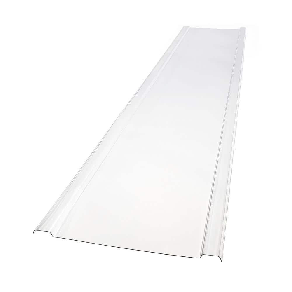 EZ GLAZE 2.24 ft. x 12 ft. EZ Glaze Corrugated Polycarbonate Roof Panel in Clear