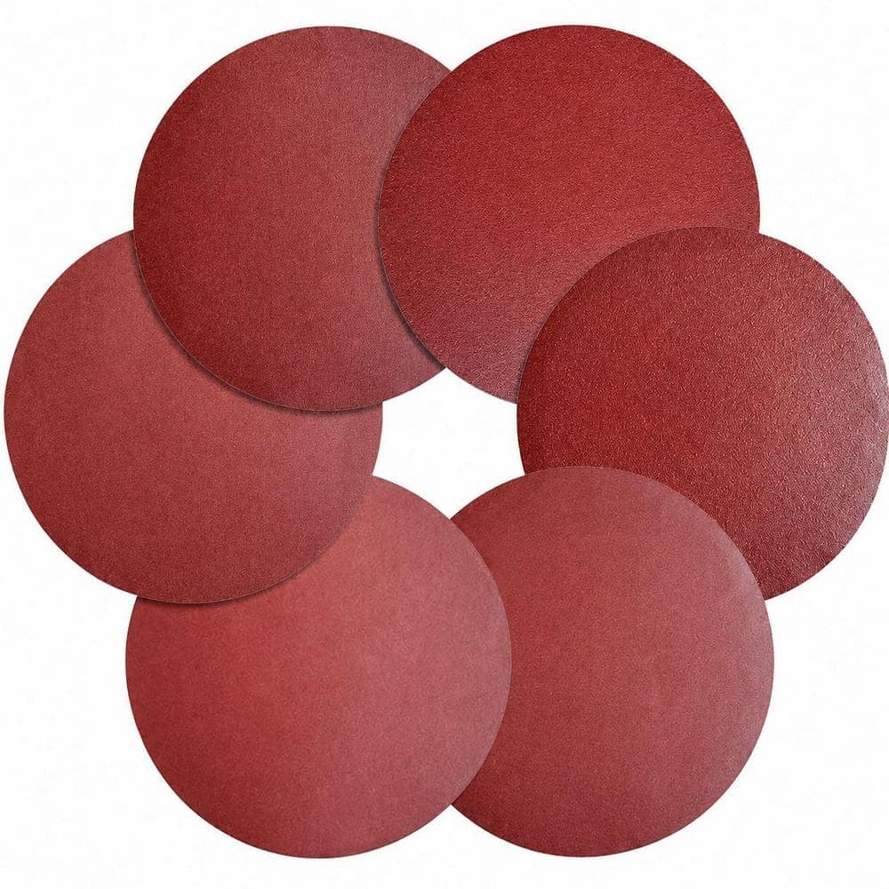 LAIFUCAM 8 in. NO-Hole PSA Aluminum Oxide Sanding Disc with Pressure Sensitive Adhesive, 30 Pack, 60 100 150 180 240 400 Grits (1)