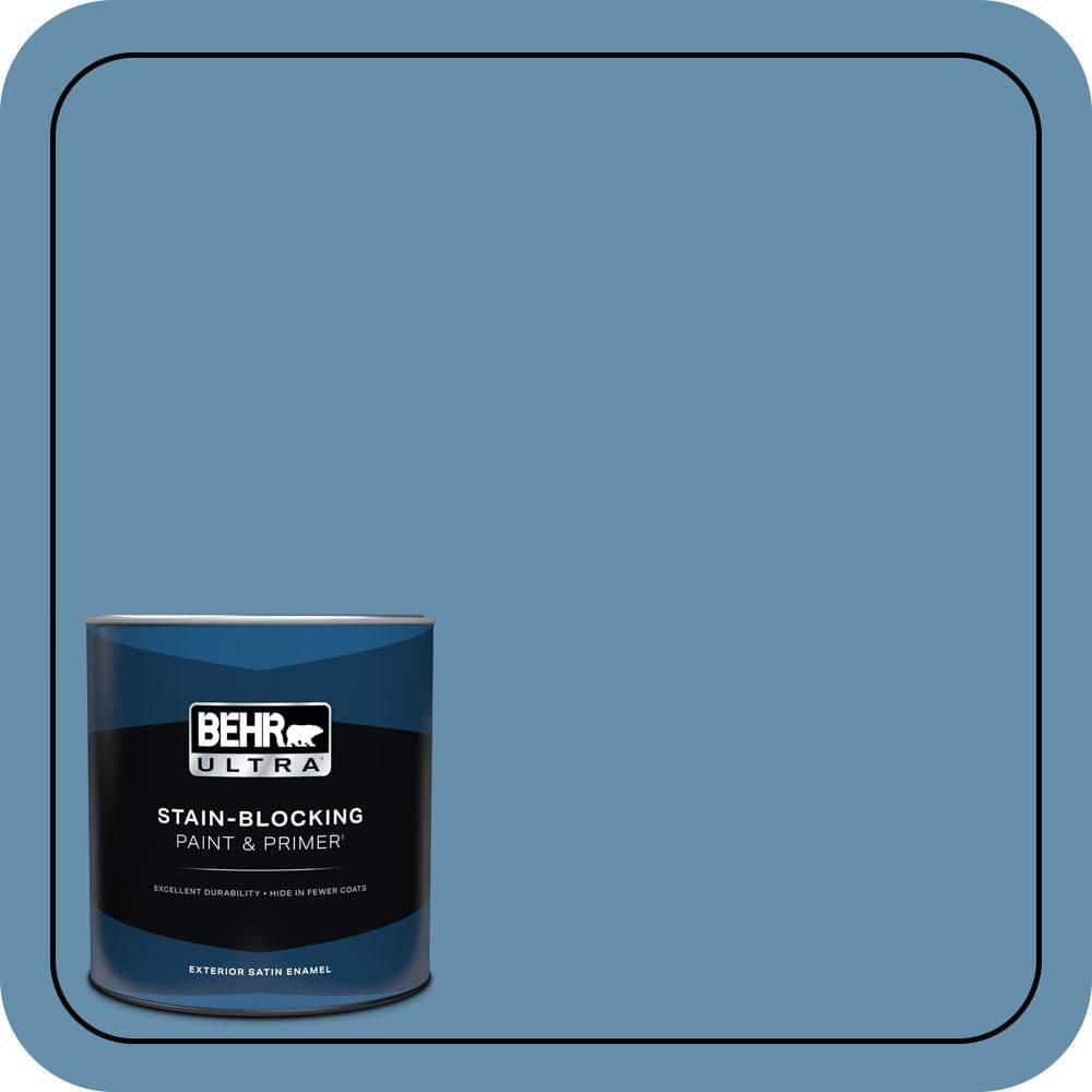 BEHR ULTRA 1 qt. #S500-5 Treasure Map Satin Enamel Exterior Paint & Primer