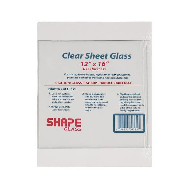 Unbranded 12 in. x 16 in. x .09375 in. Clear Glass (2)