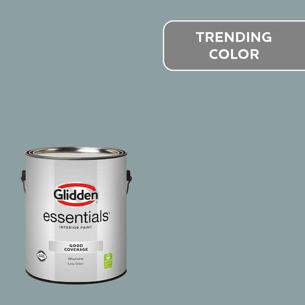 Glidden Essentials 1 gal. PPG1034-5 Aqua Smoke Semi-Gloss Interior Paint (2)