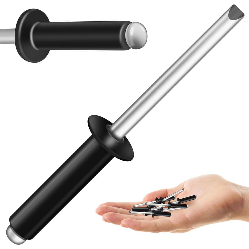 MYWISH 3/16 in. x 3/4 in. Aluminum Blind Pop Rivets (180-Pack) with Steel Mandrel