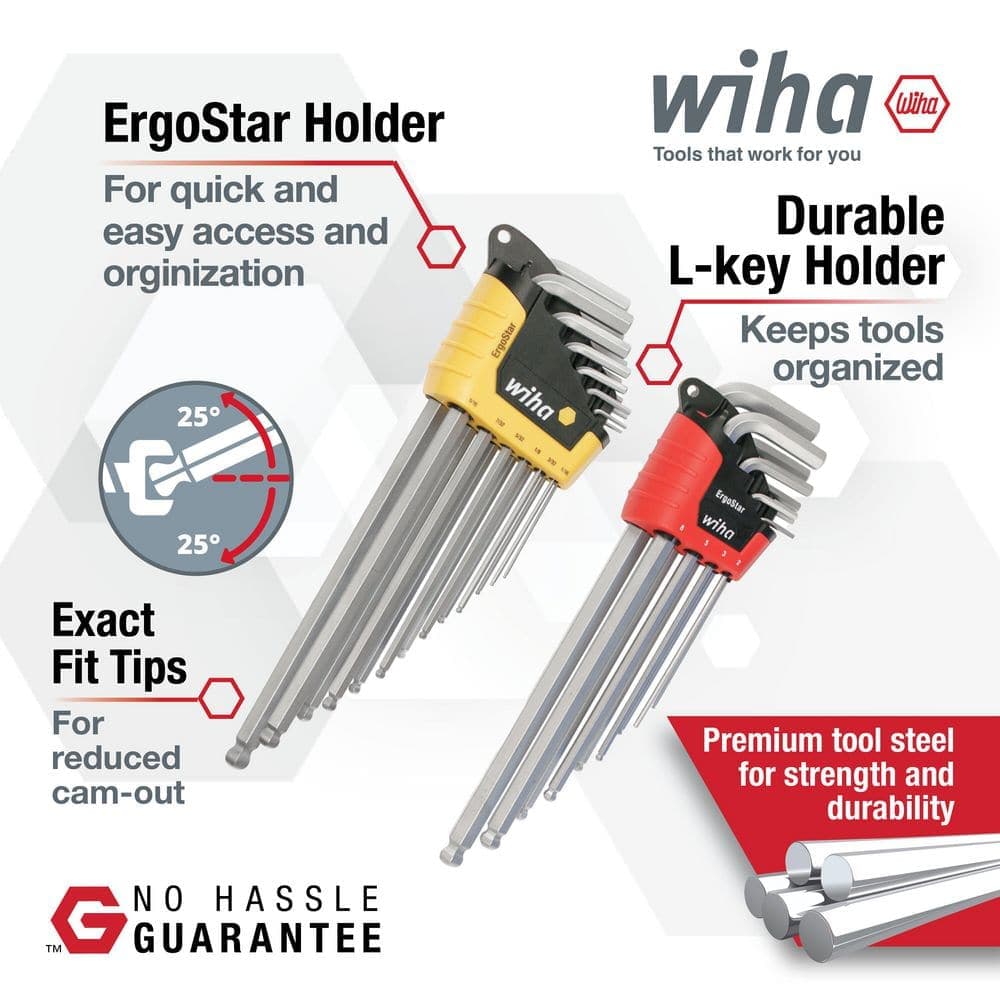 Wiha ErgoStar Ball Hex L- Key Set - Inch - Metric (22-Piece) (2)