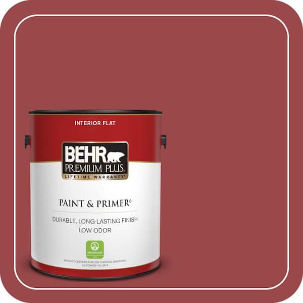 BEHR PREMIUM PLUS #150D-7 Regal Red Flat Low Odor & Primer (3)