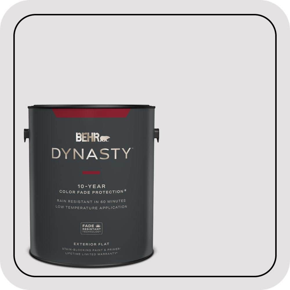 BEHR DYNASTY 1 gal. #PR-W02 Early Crocus Flat Exterior Stain-Blocking Paint & Primer