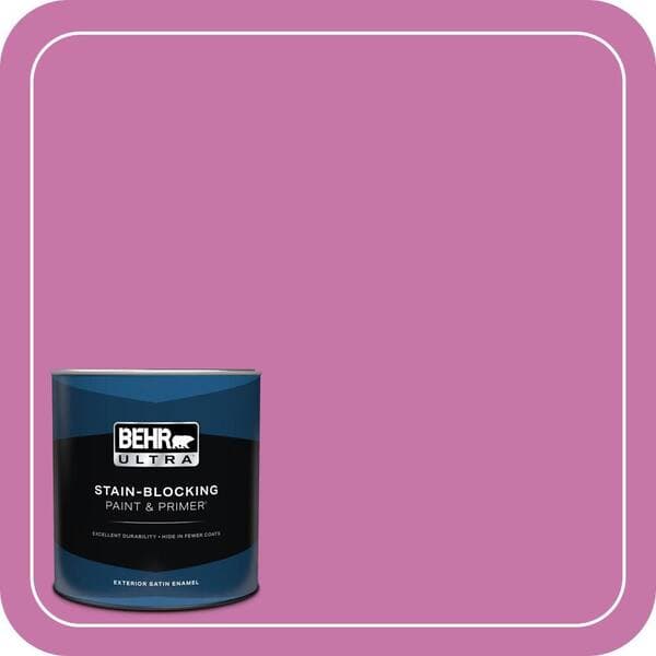 BEHR ULTRA 1 qt. #680B-5 Strawberry Freeze Satin Enamel Exterior Paint & Primer (2)