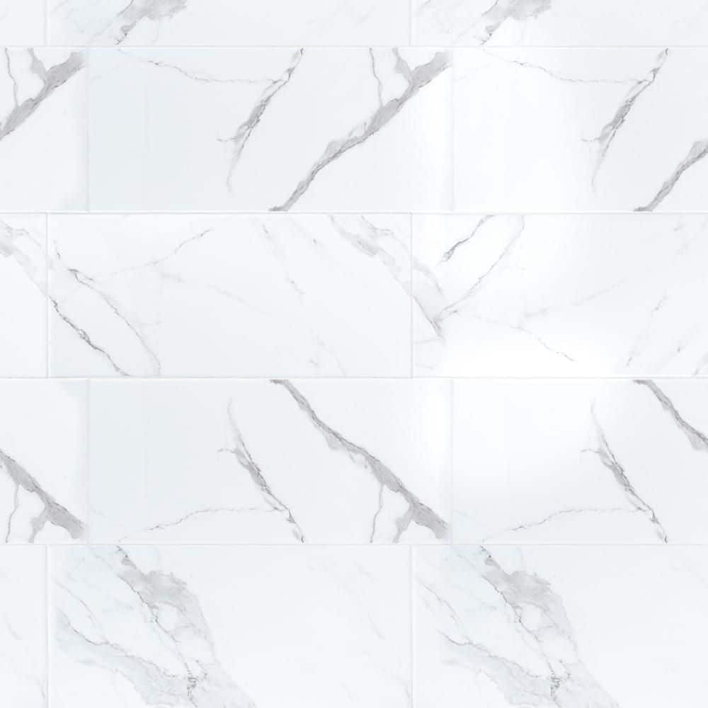 Jeffrey Court Winters Peak White 10 in. x 22 in. Subway Gloss Ceramic Wall Tile (1.464 sq. ft. /Each) (2)