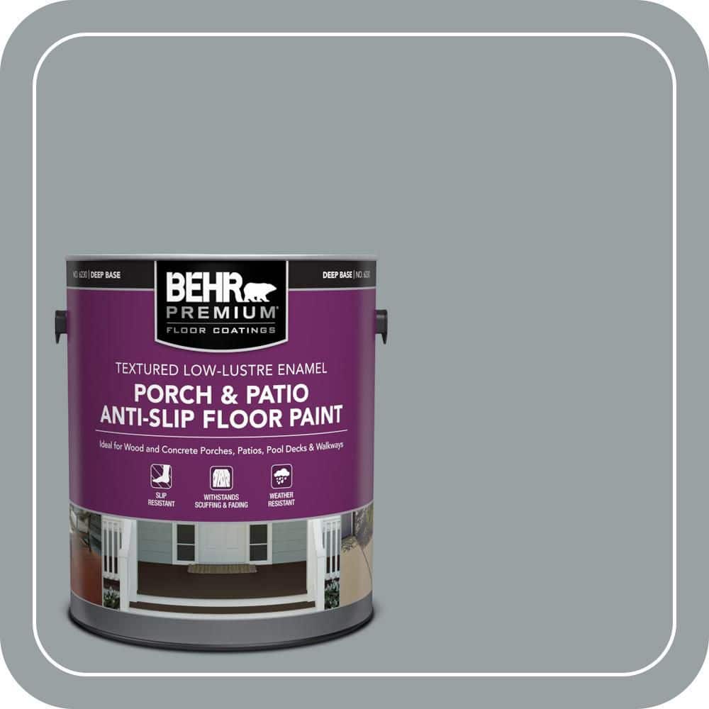 BEHR PREMIUM 1 gal. #HDC-SM16-02 Grey River Rock Textured Low-Lustre Enamel Interior/Exterior Porch and Patio Anti-Slip Floor Paint (1)