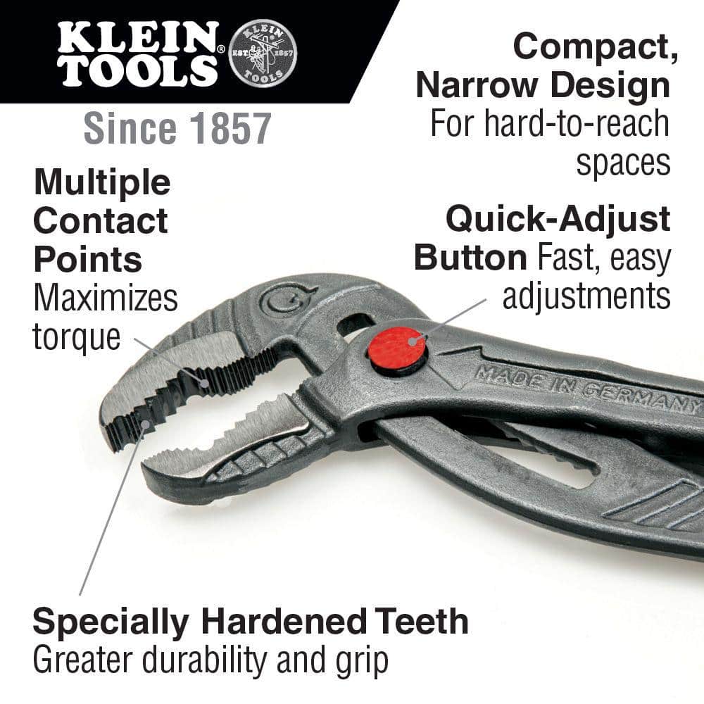 Klein Tools 10 in. Quick Adjust Klaw Pump Pliers (2)