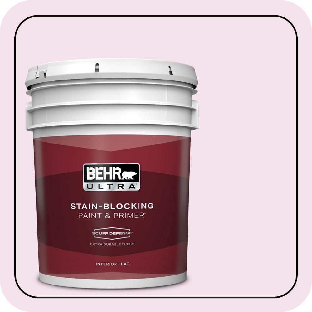 BEHR ULTRA 5 gal. #690C-2 Pink Amour Extra Durable Flat Interior Paint & Primer