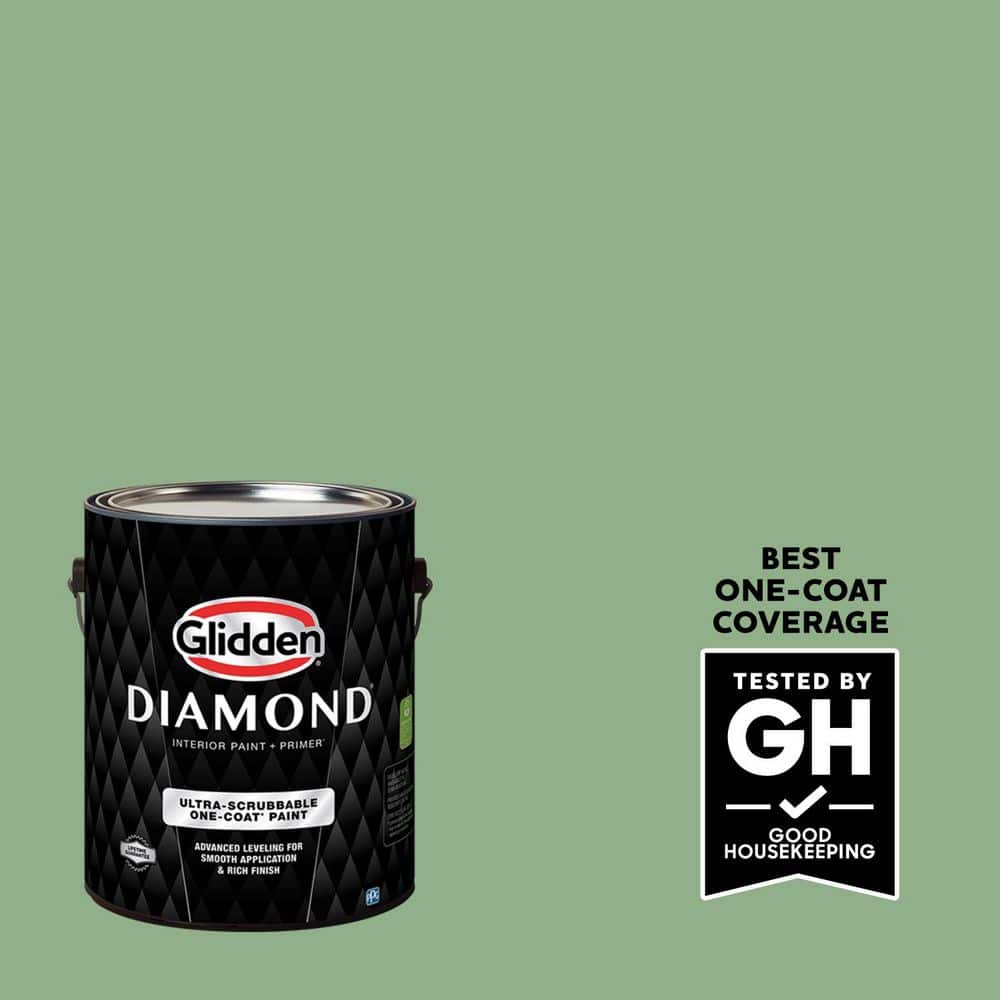 Glidden Diamond 1 gal. PPG1130-5 Pear Cactus Semi-Gloss Interior Paint with Primer