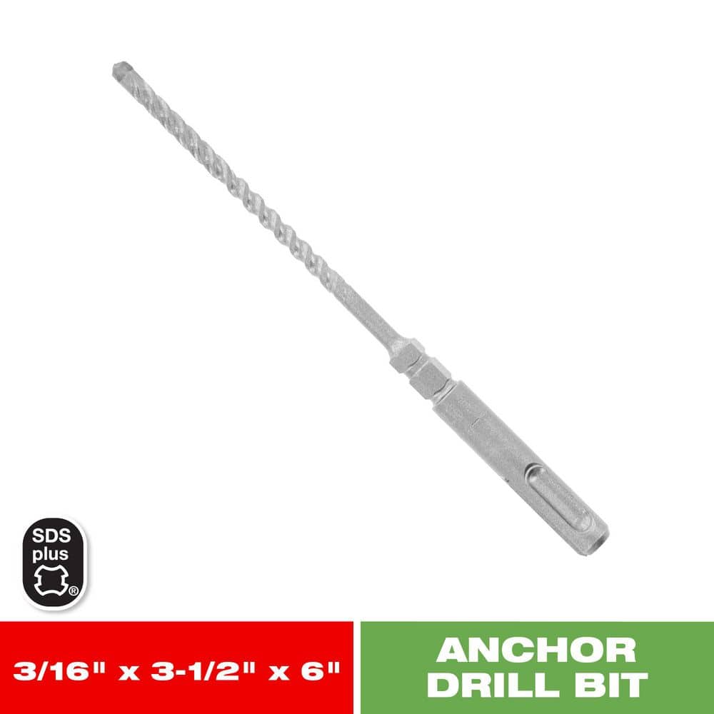 DIABLO 3/16 in. x 3-1/2 in. x 6 in. SDS-Plus Full Carbide Head Concrete Anchor Hammer Drill Bit