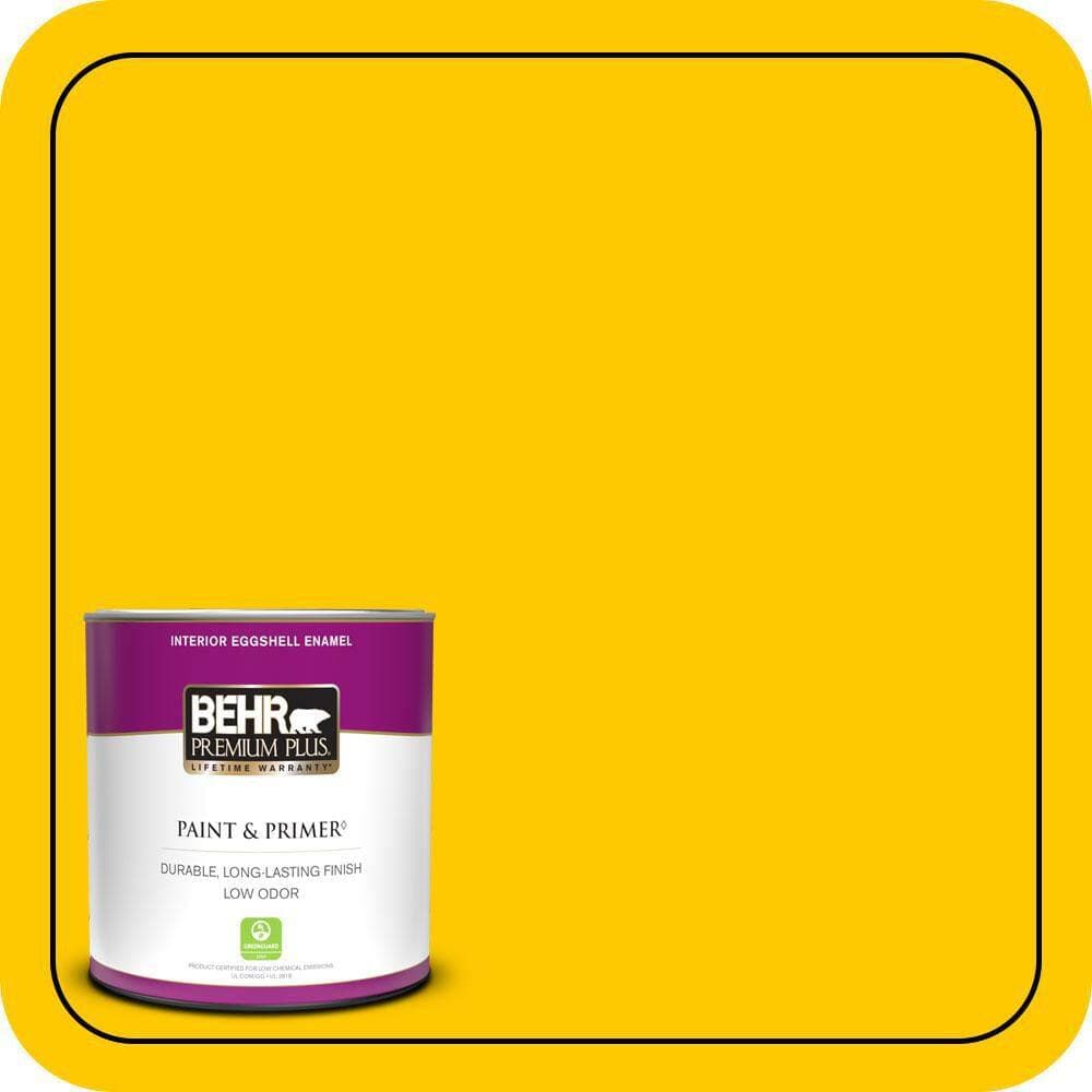 BEHR PREMIUM PLUS #S-G-380 Sunny Summer Enamel Low Odor & Primer (1)