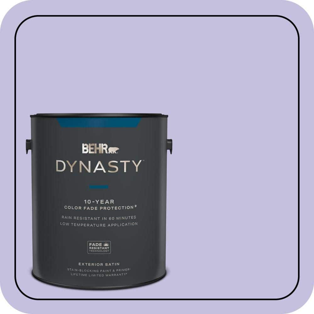 BEHR DYNASTY 1 gal. #630A-3 Weeping Wisteria Satin Enamel Exterior Stain-Blocking Paint & Primer