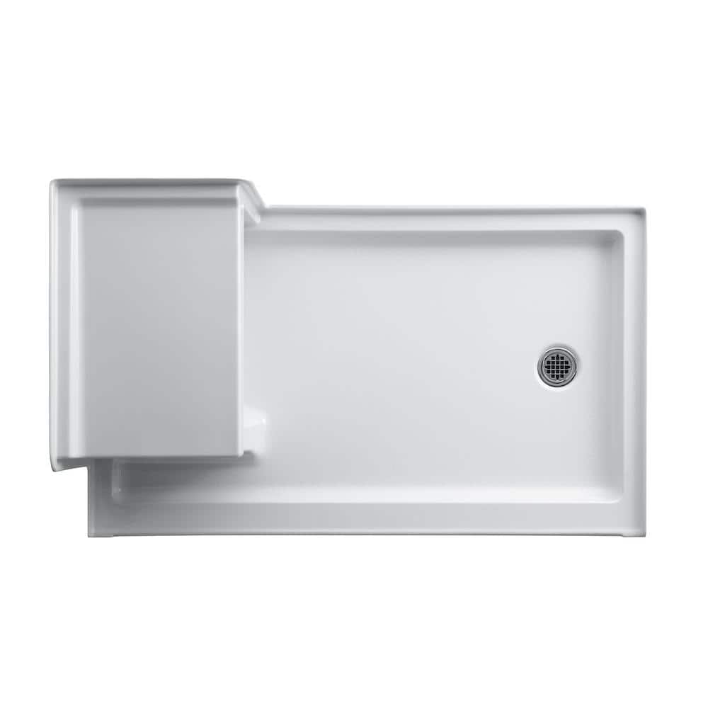 KOHLER Tresham 60 in. 36 in. Single Threshold Shower Base with-Hand Drain (2)
