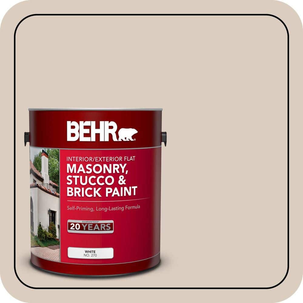 BEHR 1 gal. #MS-13 Aspen Flat Interior/Exterior Masonry, Stucco and Brick Paint