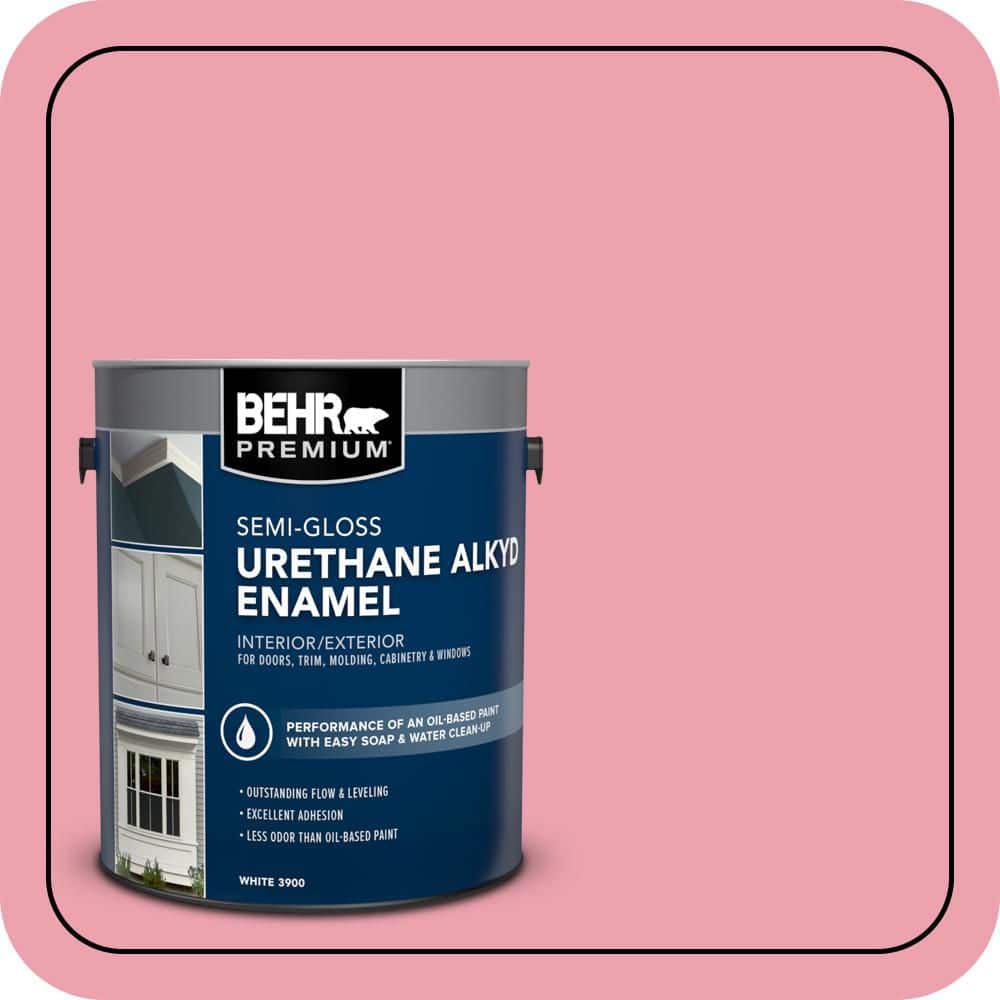 BEHR PREMIUM 1 gal. #P150-3 Pinque Urethane Alkyd Semi-Gloss Enamel Interior/Exterior Paint (1)