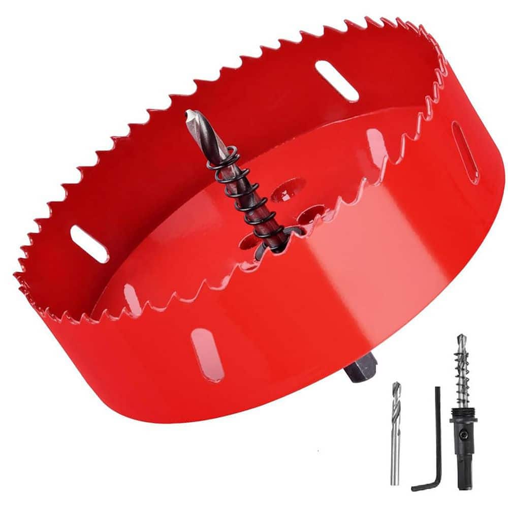 Unbranded 5-1/2 in. HSS Bi-Metal Hole Saw Cutter with Smooth Cutting for Wood Plastic Cornhole Boards Drywall PVC (1)