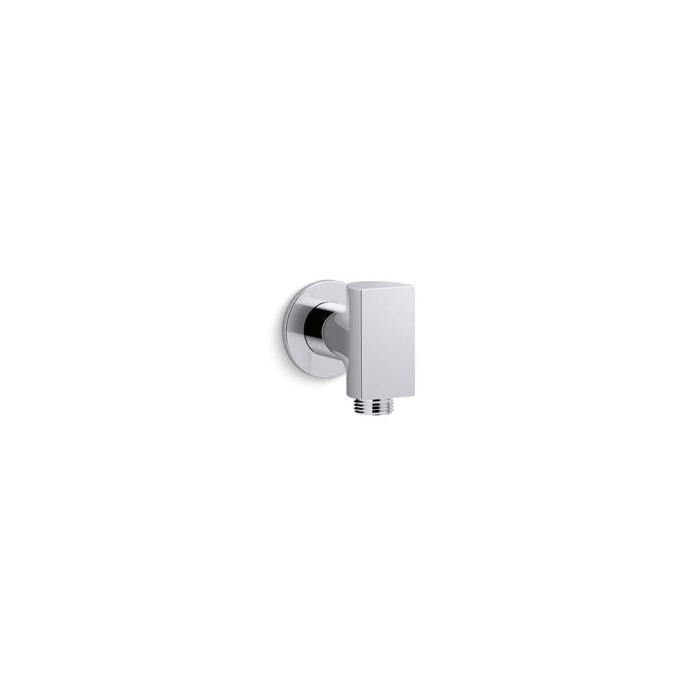 KOHLER Exhale 1/2 in. Metal 90-Degree NPT Wall-Mount Supply Elbow with Check Valve, Polished Chrome (1)