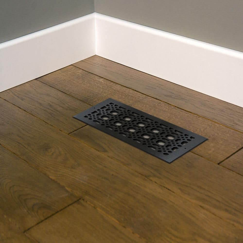 STELLAR Metal Screw-In Floor Register. Duct Opening 6x10 (Overall 8x12)- Gemstone Design (3)