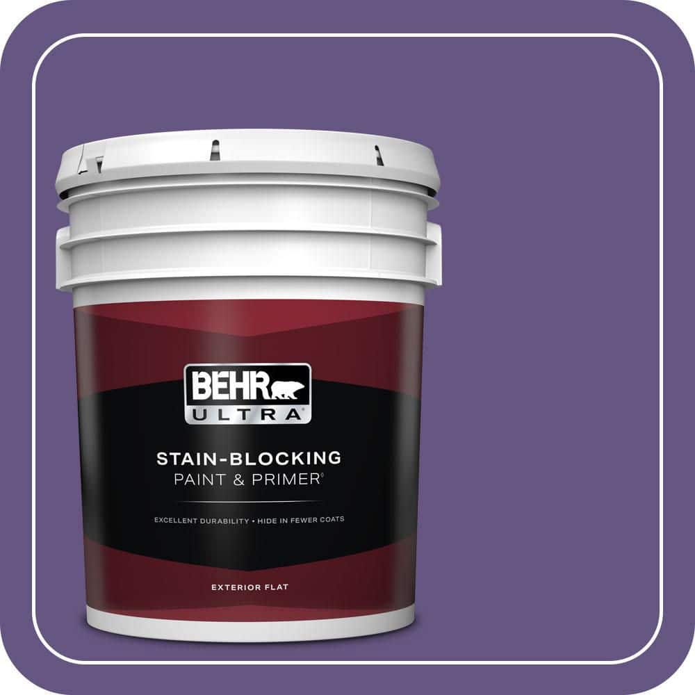 BEHR ULTRA 5 gal. #PPU16-02 Vigorous Violet Flat Exterior Paint & Primer
