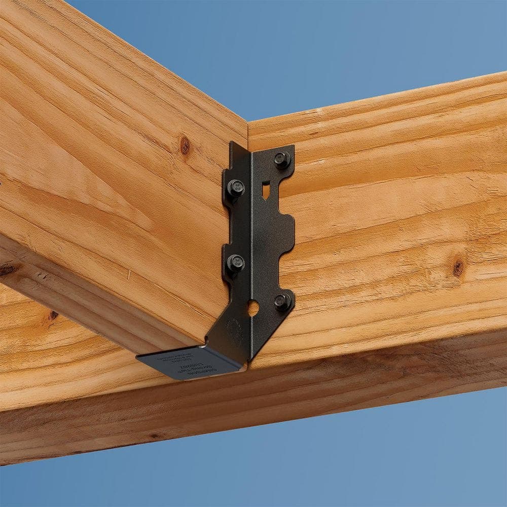 Simpson Strong-Tie Outdoor Accents LUSPC ZMAX, Black Powder-Coated Face-Mount Joist Hanger for 2 x 6 Lumber (2)