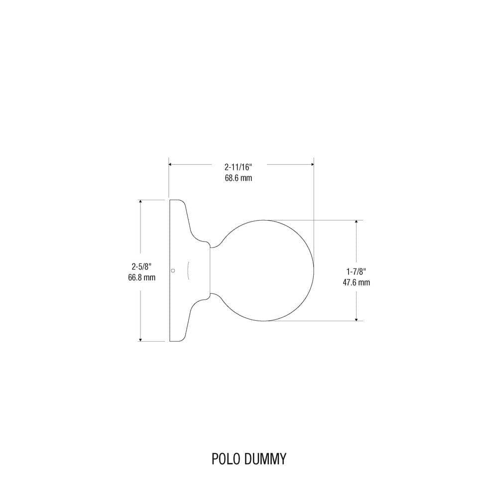 Kwikset Polo Half-Dummy Door Knob with Microban Antimicrobial Technology (2)