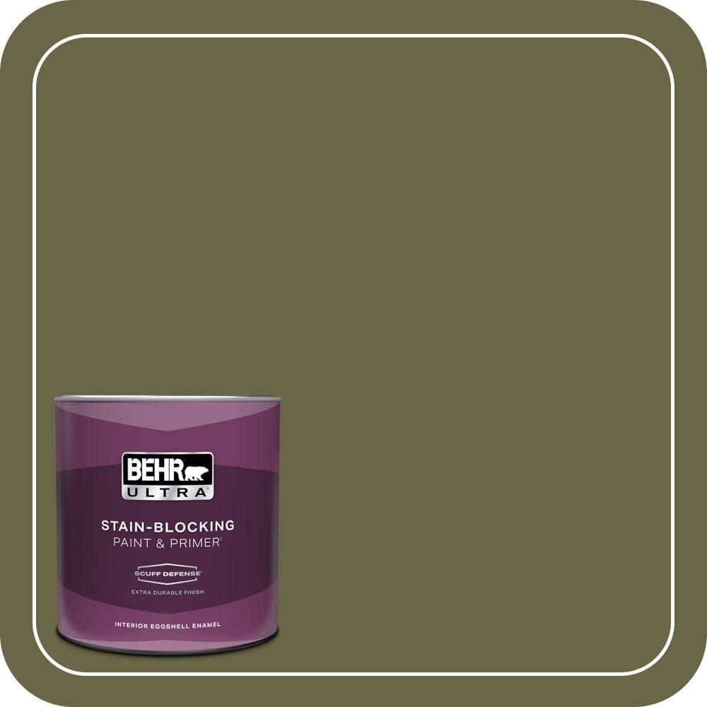 BEHR ULTRA 1 qt. #S350-7 Cedar Glen Extra Durable Eggshell Enamel Interior Paint & Primer