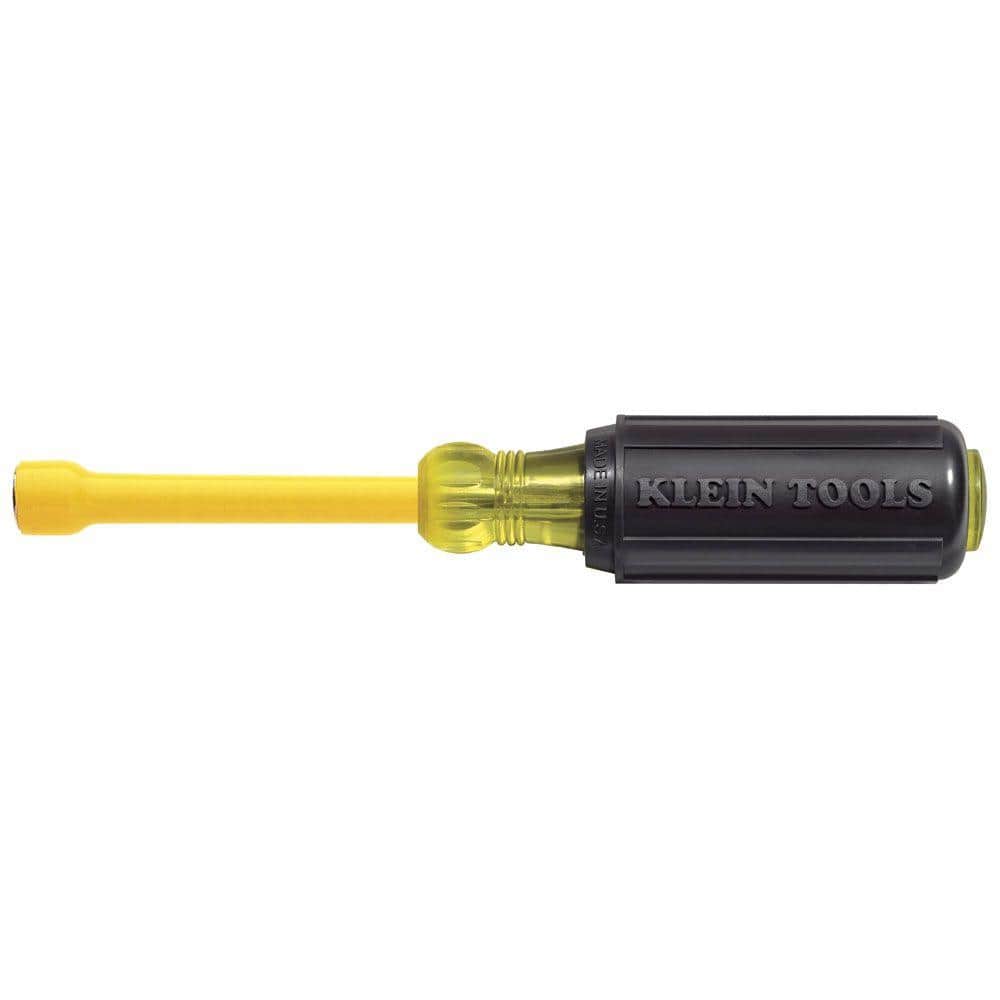 Klein Tools 7/16 in. Coated Nut Driver with 3 in. Hollow Shaft- Cushion Grip Handle (1)