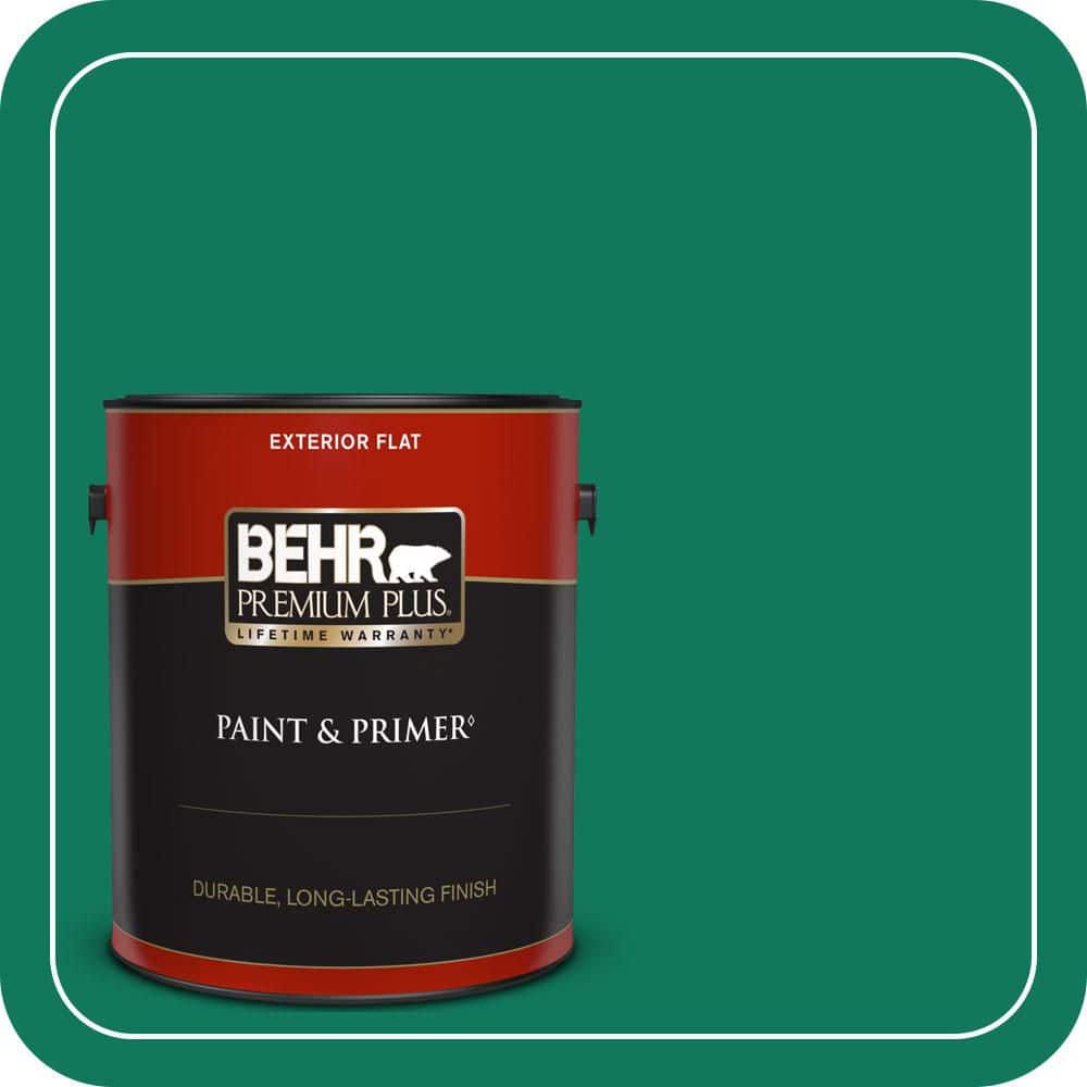 BEHR PREMIUM PLUS 1 gal. #MQ4-14 Soapstone Flat Exterior Paint & Primer