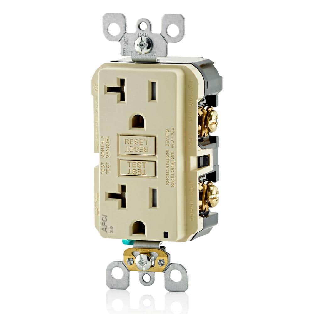 Leviton Tamper Resistant AFCI Duplex Outlet, AFTR2-I (4)