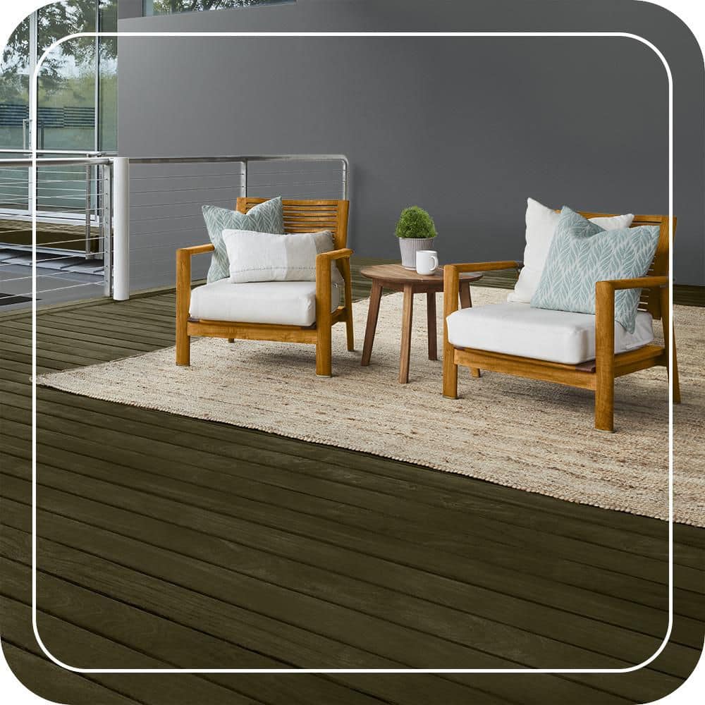 BEHR PREMIUM 1 gal. #ST-108 Forest Semi-Transparent Waterproofing Exterior Wood Stain and Sealer (4)