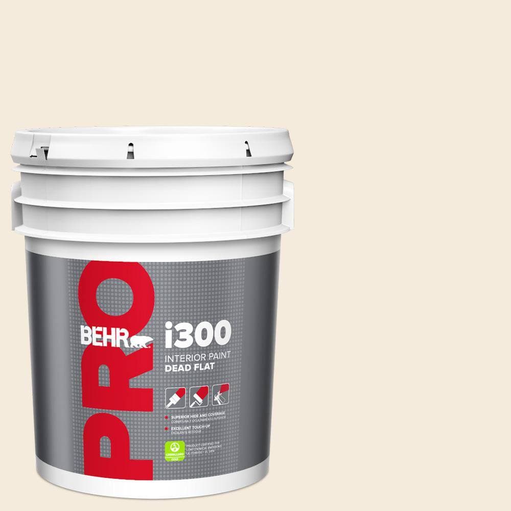 BEHR PRO 5 gal. #PPU5-10 Heavy Cream Dead Flat Interior Paint