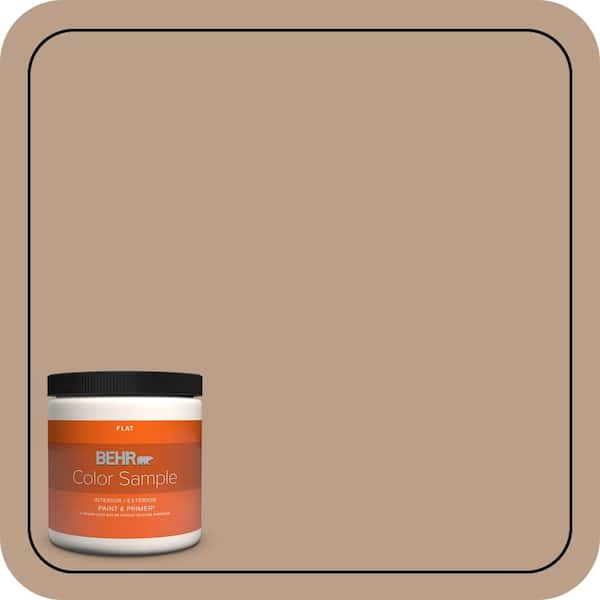 BEHR PREMIUM PLUS 8 oz. #N240-4 Sierra Flat Interior/Exterior Paint & Primer Color Sample (2)
