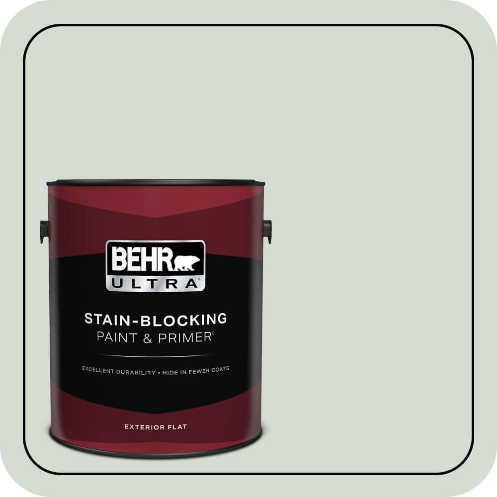 BEHR ULTRA 1 gal. #N400-1 Mountain Morn Flat Exterior Paint & Primer