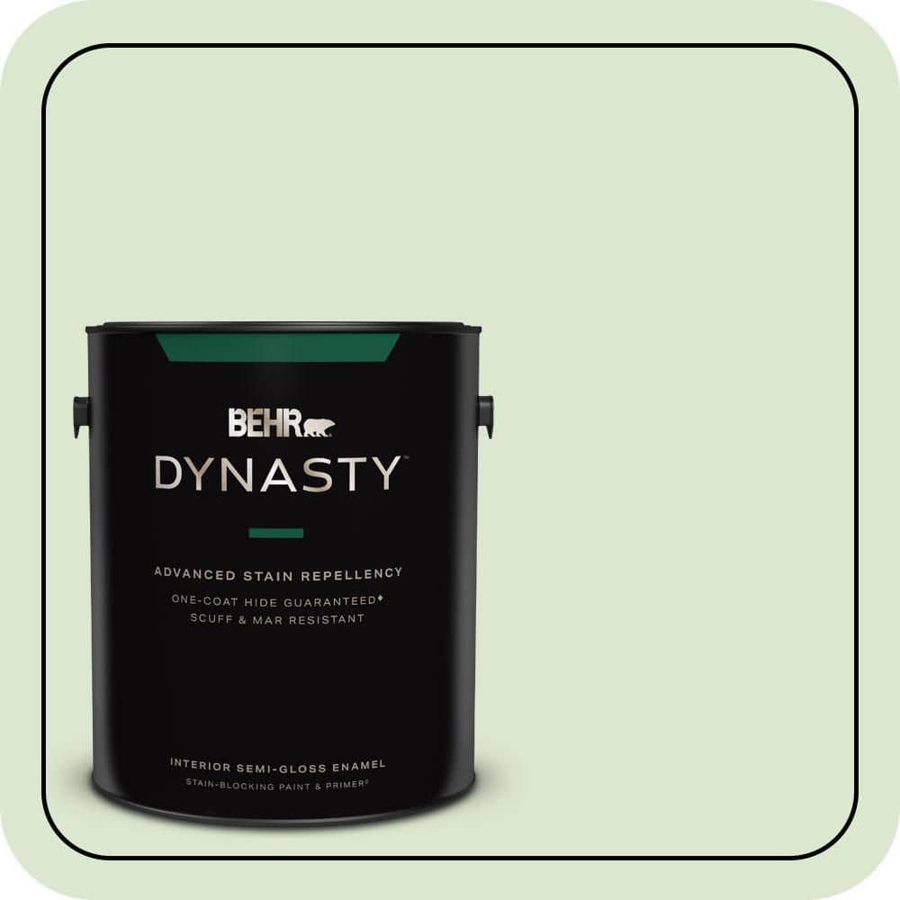 BEHR DYNASTY 1 gal. #T12-18 Minty Frosting Semi-Gloss Enamel Interior Stain-Blocking Paint & Primer
