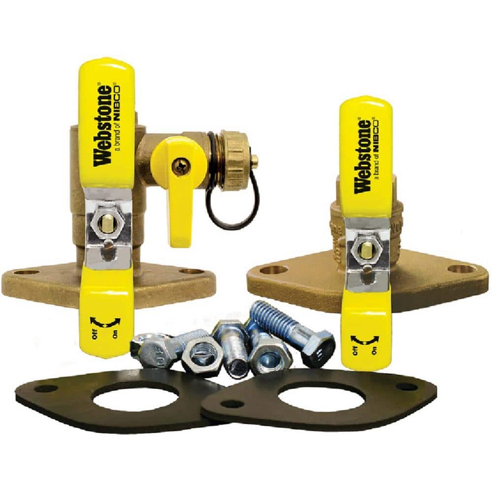 Webstone, a brand of NIBCO 1 in. Brass Lead Free Threaded Isolator Circulator Pump with Drain Installation Kit
