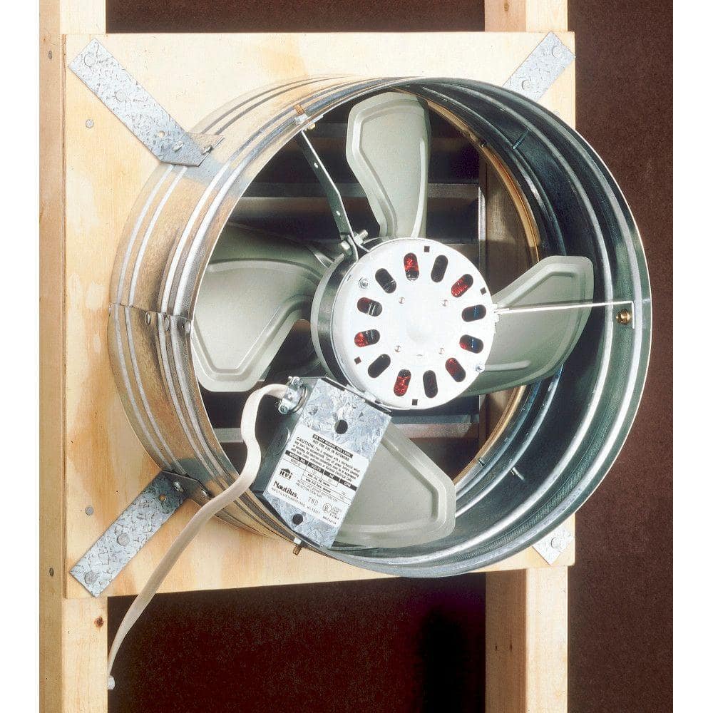 Broan-NuTone 1020 CFM Silver Electric Powered Gable Mount Gable Louver Vent (2)