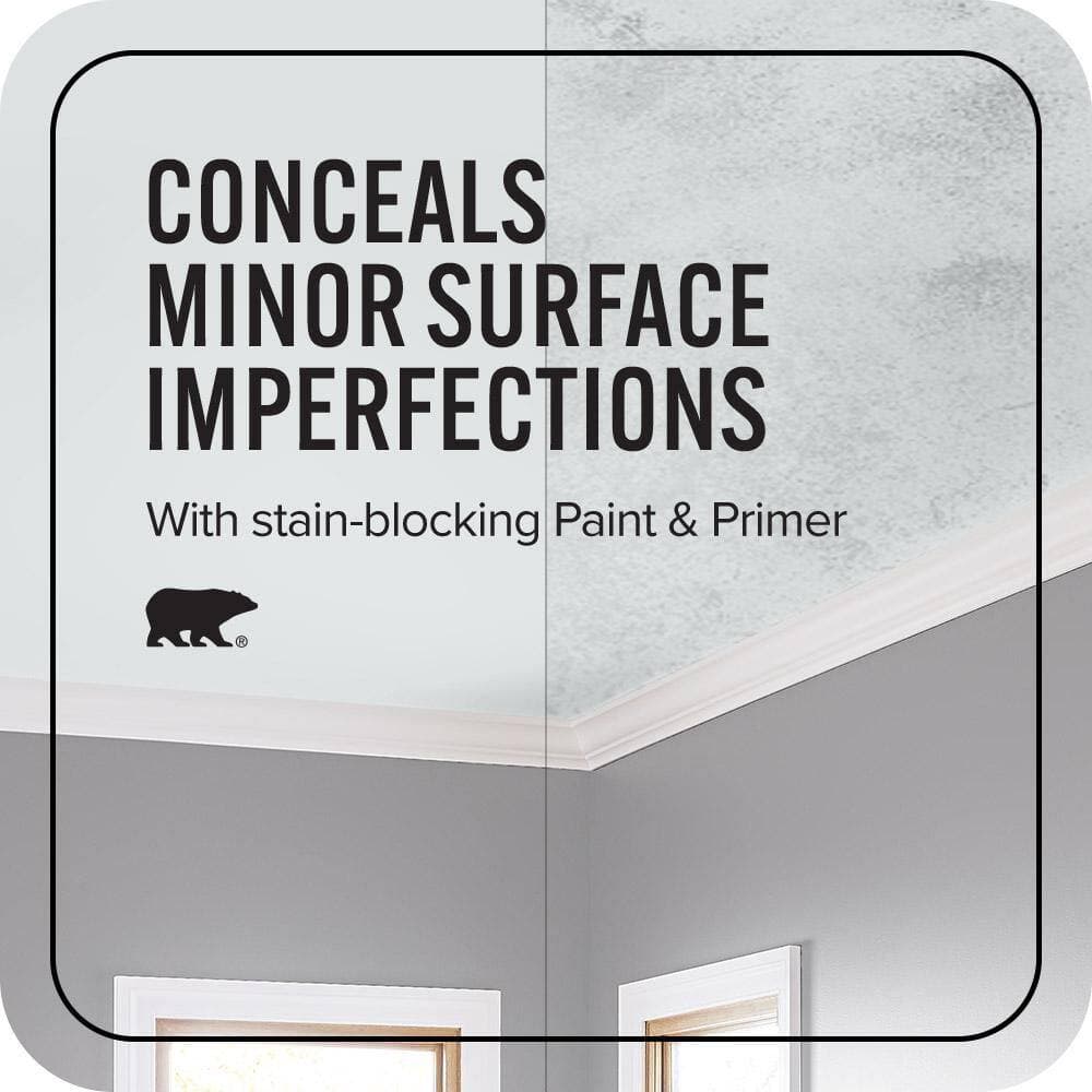 BEHR ULTRA 1 gal. #MQ3-27 Etched Glass Ceiling Flat Interior Paint and Primer (4)