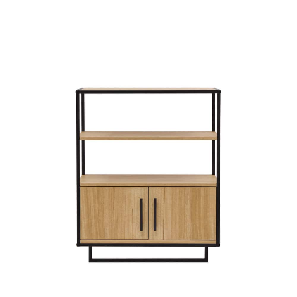 Glacier Bay 26 in. W x 11 in. D x 32 in. H Mixed Material Rectangular Bathroom Storage Wall Cabinet in Natural Oak (2)