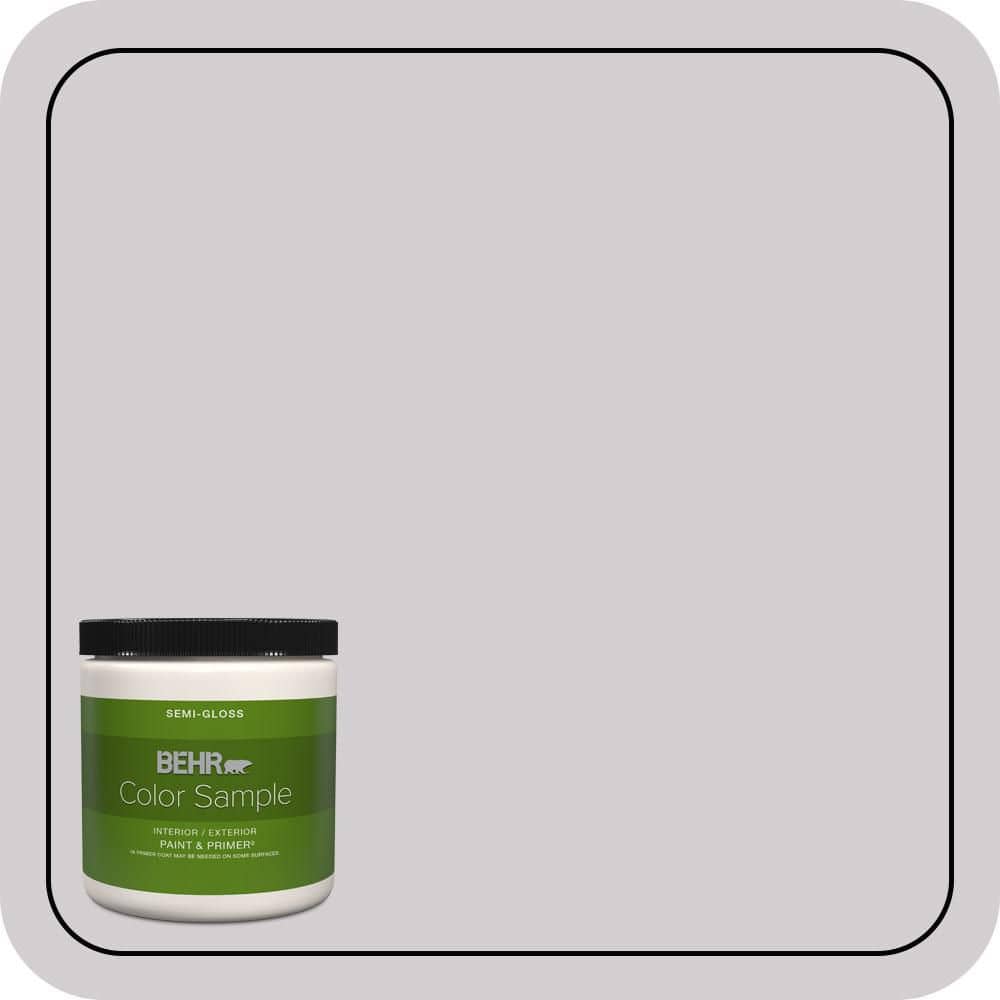 BEHR PREMIUM PLUS 8 oz. #N570-1 Opera Semi-Gloss Interior/Exterior Paint & Primer Color Sample