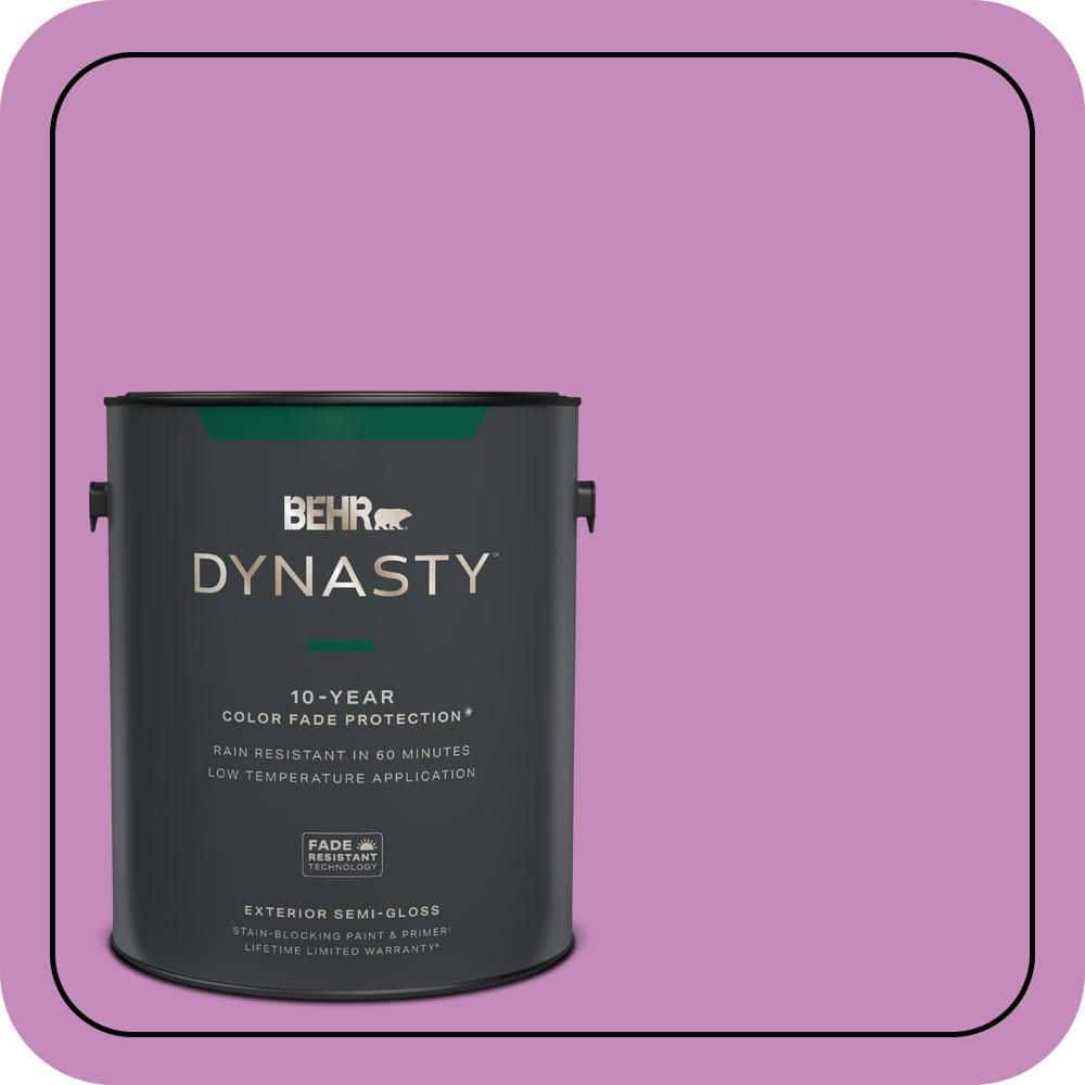 BEHR DYNASTY 1 gal. #P110-4 Rock Star Pink Semi-Gloss Enamel Exterior Stain-Blocking Paint & Primer