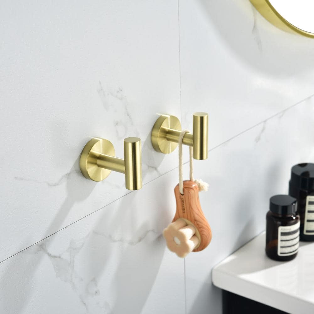 Comrelax Piece Stainless Steel Bathroom Hardware Set in, Wall Mount Bathroom Towel Rack Set Wall Mount (4)